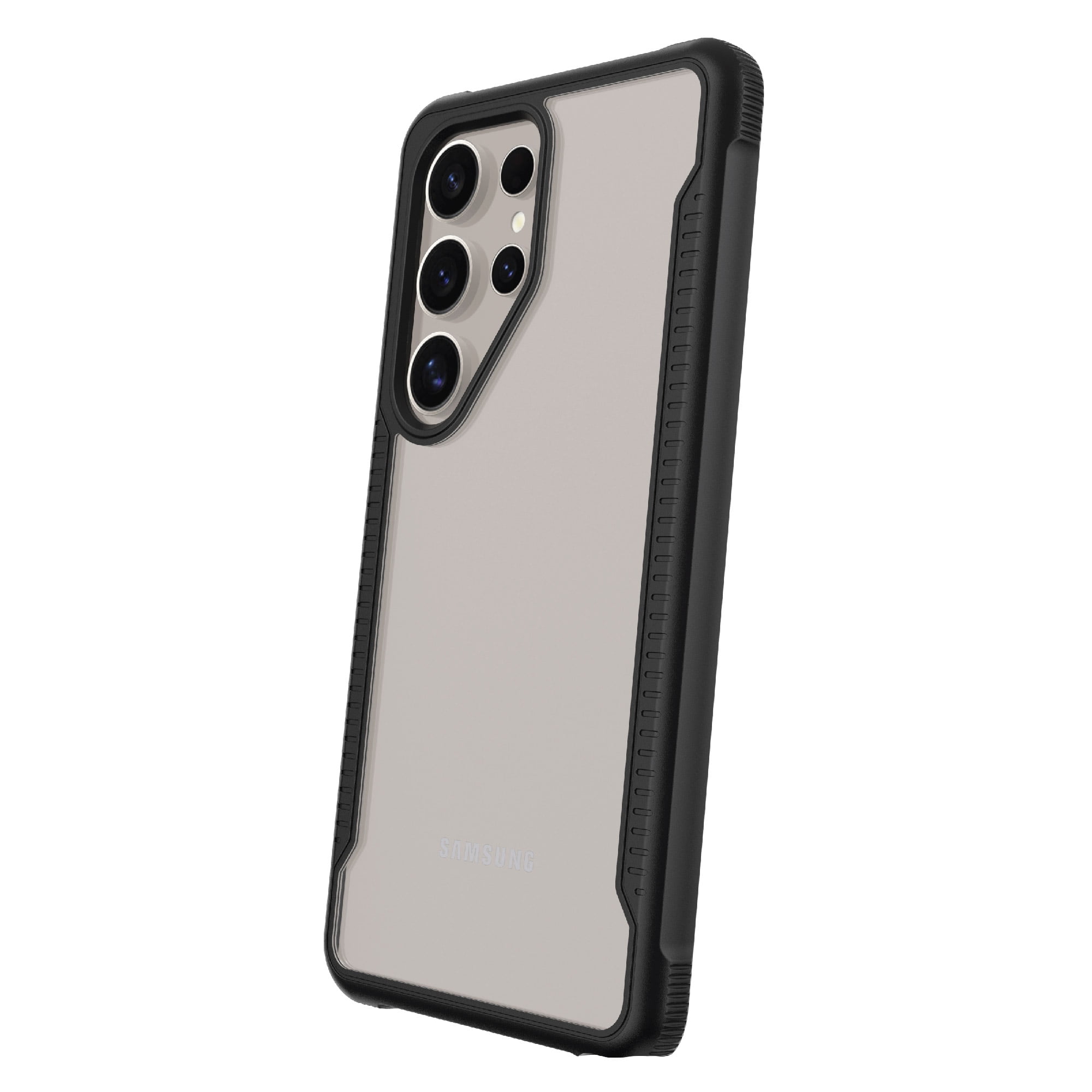 onn Dual-Layer Phone Case for Samsung Galaxy S24 Ultra - Black/Clear