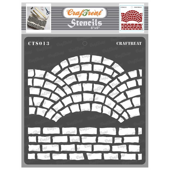 CrafTreat Background Music Stencils for Painting on Wood, Canvas, Paper, Fabric, Floor, Wall and Tile - Newsprint and Musical - 2 Pcs - 6x6 Inches Each - Reusable DIY Art and Craft Stencils