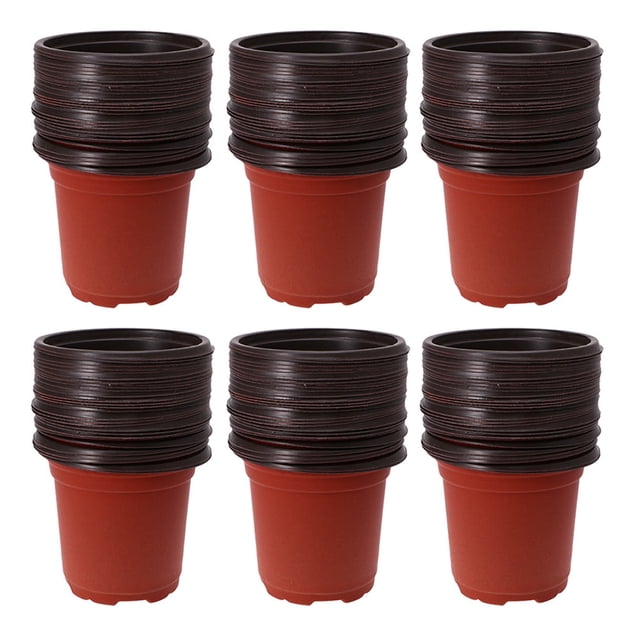 Shisuyan 150pcs Simple Plastic Plant Pot Garden Flower Planter Plastic Plant Nursery Pots