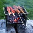 thumbnail image 4 of Parrilla De Barbacoa De Carbón Plegable, Juegos De Parrilla De Barbacoa De Carbón De Acero Inoxidable Portátil Para Pícnic Al Aire Libre, Patio, Camping Sweethay OD012597-00, 4 of 6