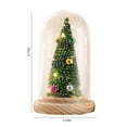 thumbnail image 3 of Qocolhg Clear Dome Cloche Plastic Domes for Crafts Plastic Dome Display Case Jar with Rustic Wood Base and LED Fairy Light Jar for Wedding Christmas Tabletop Centerpiece Decoration, 3 of 8