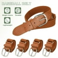 thumbnail image 5 of Uxcell Baseball Belt PU Leather Softball Belt, Adjustable Elastic Baseball Uniform Belt Fit for Adult Brown, 5 of 7