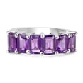 thumbnail image 3 of Genuine Octagon Amethyst Ring in Sterling Silver - Size 6.00, 3 of 3