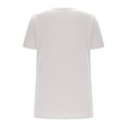thumbnail image 7 of Hot days, bold styles Olyvenn Women's Oversized T Shirts Short Sleeve V Neck Summer Tops Casual Loose Fit Textured Blouses 2025 Trendy Tee Shirt White M, 7 of 7