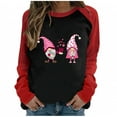 thumbnail image 1 of Hauts pour Femmes Chic Décontracté T-shirt à Col Rond d'Automne Hiver pour Femmes, Manches Raglan, Style Décontracté, Haut Ample Décontracté, Blouse en Liquidation, 1 of 3