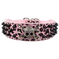 thumbnail image 1 of 2" Wide Spiked Studded Leather Dog Collar Bullet Rivets With Cool Skull Pet Accessories For Meduim Large Dogs Pitbull Boxer S-XL ShopWise Round, 1 of 10