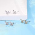 thumbnail image 5 of Limerencia Butterfly Zirconia Earrings, Hypoallergenic Titanium Women's Earrings, 5 of 7