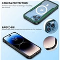 thumbnail image 5 of Dteck Transparent Back Case for iPhone 15 Pro,Magnetic Metal Bumper Case Compatible with Mag-Safe Shockproof Rubber Clear PC Cover,Green, 5 of 8