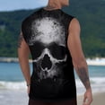 thumbnail image 5 of adaychics Mens Tank Tops Graphic Crew Neck Casual Sleeveless T Shirts Gothic Skull Graphic Muscle Tees for Exercise Daily, 5 of 7