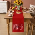 thumbnail image 2 of Hello Winter Table Runner 70 Inches Long Farmhouse Dress Scarves, Red Merry Christmas New Year Dining Tablerunner for Coffee Table/Kitchen Island/Party Décor, 13" x 70", 2 of 8