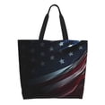 thumbnail image 1 of Easygdp American Flag Waving Print Bolsas Tote para Mujer, Bolsos de Hombro para Viaje, Bolsos de Mano de Gran Capacidad para Compras y Trabajo, 1 of 8