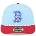 thumbnail image 2 of Men's New Era Light Blue/Red Boston Red Sox 2025 Fourth of July Low Profile 59FIFTY Fitted Hat, 2 of 5