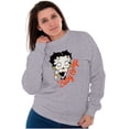 thumbnail image 5 of Betty Boop Zombie Cartoon Skeleton Women Crewneck Sweatshirt Brisco Brands S, 5 of 6