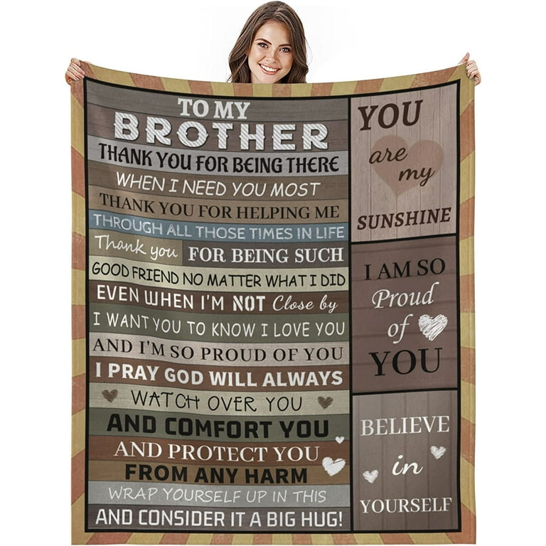 Birthday Gifts for Men Brother Blanket Christmas Gitfs for Men Brother - Brother  Gifts from Sister - Gifts for Brother Blanket 50x60 
