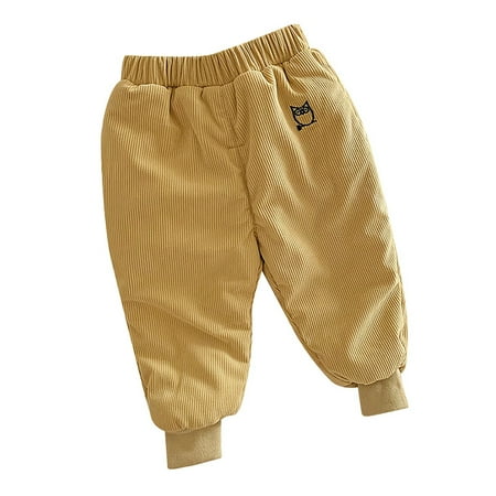 

Boys Girls Corduroy Pants Warm Lined Pull On Elastic Waist Winter Casual Trousers Cute Sports Outfits Shitting Pants Baby Boy 18-24 Months Clothes Weavers Pants Winter Clothes Boy 18 Months Boy Pants