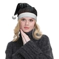 thumbnail image 5 of KLL Christmas Hats for Adults Plush Full Moon Black Dragon Print Santa Hat Xmas Fluffy Santa Claus Hat for Women Men, 5 of 6