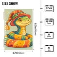 thumbnail image 3 of Cute Snake with Hat Notebooks 1-subject Journal 60 Sheets A5 College Ruled Paper Detachable Ring 8.3"x5.7", 3 of 8