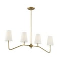 thumbnail image 4 of Trade Winds Madison Linear Chandelier in Natural Brass, 4 of 6