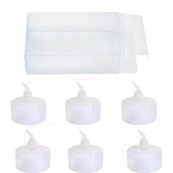 Topumt 6pcs Color Changing LED Tea Lights Bulk,Flameless Tealight Candles w/Colorful Lights,Battery Operated