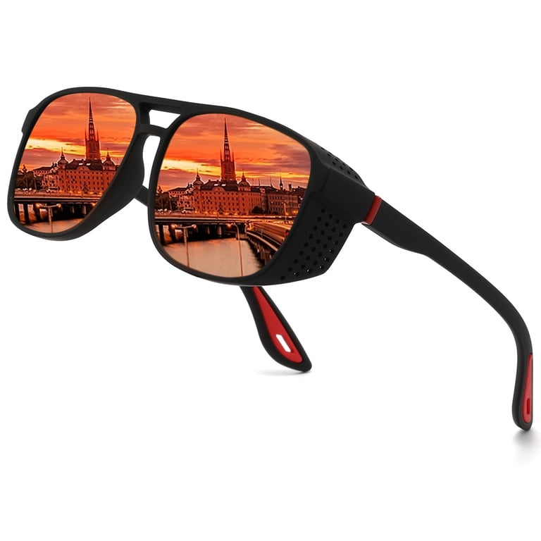 Aviator Style Polarized Sunglasses with Side Shields, UV400  display picture 2