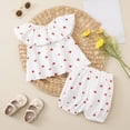 thumbnail image 4 of CAUYDY Toddler Girls Clothes Baby Girl Summer Outfits Ruffle Sleeveless Linen Shirt Kid Short Set for Girls 6-9M 12-18M 2T 3T 4T 5T 6T 7T (Sizes 3-4 Years,D01-White), 4 of 6
