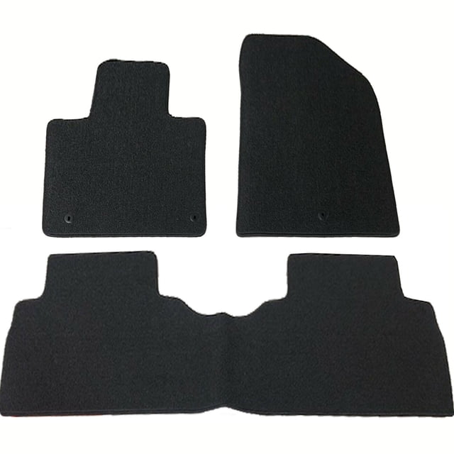 Black Floor Mats Front & Rear Set for Hyundai Santa Fe 20192022