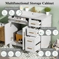 thumbnail image 4 of 36" White Modern Bathroom Vanity with Ceramic Sink, Soft Close Doors, 4 Drawers for Storage, 4 of 17