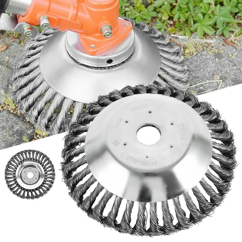 6/8" Trimmer Cutter Head Steel Wire Weed Grass Brush Cutting Lawn Mower