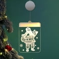 thumbnail image 1 of Xihbxyly Cortina de Luces Led Navideñas, Diseño de Copo de Nieve Blanco Cálido, Papá Noel y Muñeco de Nieve, Funciona con Pilas, con Gancho y Ventosa, Decoración para Ventanas y Árboles, Decoración p, 1 of 2