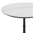 thumbnail image 4 of Flash Furniture 24" Round Indoor Outdoor Tabletop in White Faux Marble with TopGuard HPL Technology and 22.75" x 22.75" Black Cast Iron Bistro Table Base, 4 of 10