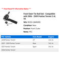 thumbnail image 2 of Front Outer Tie Rod End - Compatible with 2006 - 2009 Pontiac Torrent 3.4L V6 2007 2008, 2 of 2