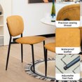 thumbnail image 4 of DUOSONG Leather Upholstered Modern Dining Chairs Set Of 2,Metal Legs For Kitchen Dining Room Chair,Bedroom,Living Room Chairs Furniture Dining Furniture Seating for Dining, 4 of 9