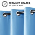 thumbnail image 4 of Deconovo Total Blackout Curtains for Living Room, Thermal Insulated, 2 Panels, 52"x54", Sky Blue, 4 of 9