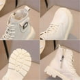 thumbnail image 2 of Huowey Children Shoes Heel Ankle Boots Comfortable Soft Sole Casual Anti-Slip Boots Lace Up Classic Footwear,Beige,7-8T, 2 of 8