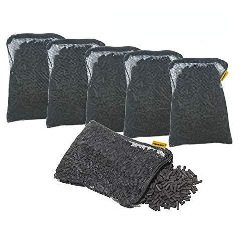 Aquapapa 6 lbs Activated Carbon Charcoal Pellets in 6 Mesh Bags for