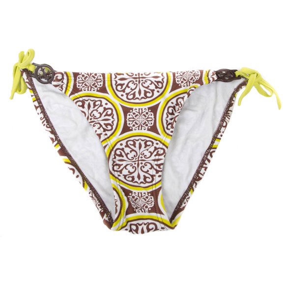 Spirit Women's Lime Circle Detail Tie Side Bikini Swim Bottom