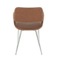 thumbnail image 5 of Margarite Chair, Upholstered Dining Chairs, Mid-Century Modern Dining Chair, Kitchen Chairs for Dining Table, Dining Chairs Set of 2 (Brown Faux Leather), 5 of 5
