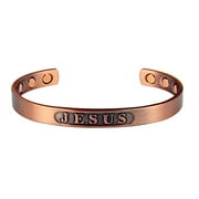 Magnetic Bracelets Solid Copper Magnetic Cuff Bracelet Bangle Message He