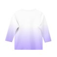 thumbnail image 4 of Efsteb Kids Girls Casual 3/4 Sleeve T Shirts Cute Gradient Color Round Neck Three-quarter Sleeve Tops Summer Comfy Loose Tee Shirt(Purple,4-5 Years ), 4 of 5