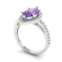 2.38ct marquise cut alexandrite 18k white gold halo Bridal Wedding Engagement Promise Anniversary Ring for Women size 5.25