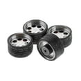 thumbnail image 4 of HILABEE 4 Pcs/Ensemble 1/64 Voiture Miniature Moulée sous Pression Alliage Caoutchouc Roue & Pneus Ensemble Accessoires Remplacement Pièces de Rechange pour Hotwheels E7, 4 of 7