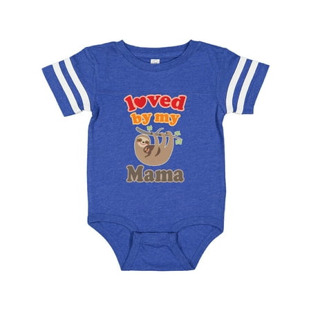 

Inktastic Mama Loves Me Baby Sloth Gift Baby Boy or Baby Girl Bodysuit