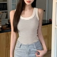 thumbnail image 2 of HADST Tank Tops for Women Breathable Sleeveless Striped Summer Slim Cozy Casual Camisole, 2 of 9