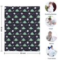 thumbnail image 4 of DarkBlue Cartoon Dinosaurs Space Pattern Blanket,Comfortable Soft Flannel Throw Blanket,All Season,Warm Lightweight Blankets for Sofa Bed Couch Living Room Chair,30"x40", 4 of 4