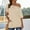 Khaki T-Shirts for Women, variant on Olyvenn Stylish Womens Stylish Off The Shoulder Tops Summer Short Batwing Sleeve Loose T-Shirts Solid Color Casual Tunic Shirts Khaki 8