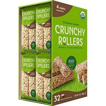 Friendly Grains - Crunchy Rollers - Organic Rice Snacks - Original Brown Rice (16 packs of 2)?