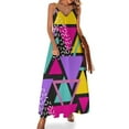 thumbnail image 1 of Vestido sin mangas con triángulos de Memphis, ropa de mujer, vestido de noche elegante y chic, vestido elegante, 1 of 7