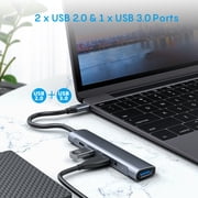 USB C Hub Ethernet Adapter, 5 in 1 Dock, USB-C Adapter mit USB-C PD 60W,3.5MM Audio,2 USB2.0,USB 3.0, für MacBook Pro/Air M1, iPad Pro/Air, Surface Pro 5- Docking Station
