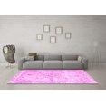 thumbnail image 3 of Ahgly Company Indoor Square Abstract Pink Contemporary Area Rugs, 7' Square, 3 of 4