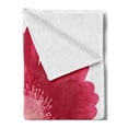 thumbnail image 2 of Gerber Daisy Soft Flannel Fleece Throw Blanket, Close up Drawing of Feminine Pinkish Flower Petal, Cozy Plush for Indoor and Outdoor Use, 50" x 60", Dark Pink Hot Pink, by Ambesonne, 2 of 5